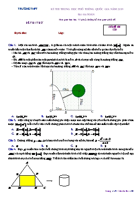 Đề thi thử Trung học Phổ thông Quốc gia môn Toán năm 2019 - Mã đề 130